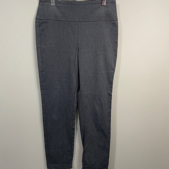 Suzy Shier Women's Charcoal High Rise Pull On Dress Pants Size Large - Picture 1 of 8